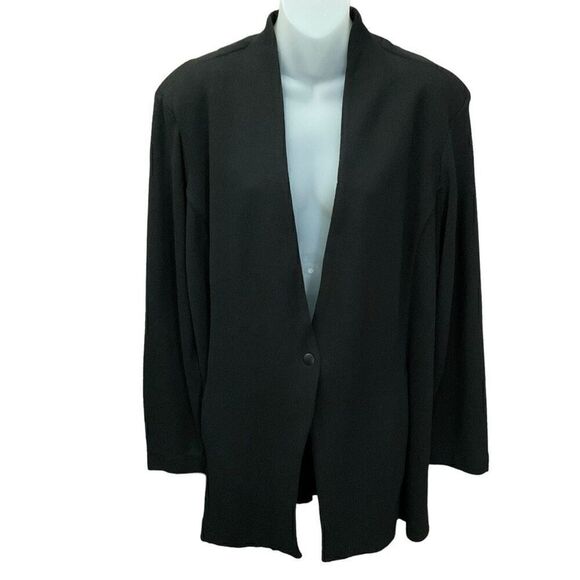 NIC+ZOE Cardigan Snap Front Midway Long Sleeves Black 2 Pockets Women Size 1X - Picture 1 of 11